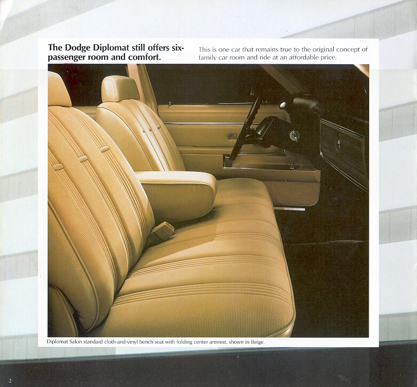 1983 Dodge Diplomat Brochure Page 5